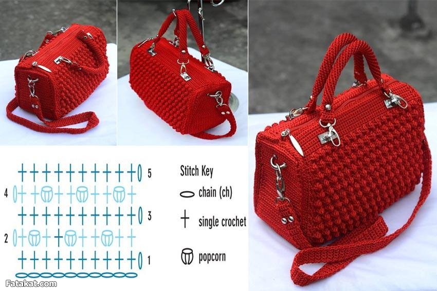 Patrón Bolso Tipo Chanel en Ganchillo – Crochet – Comando Craft